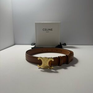 Celine Belt with Gold Buckle